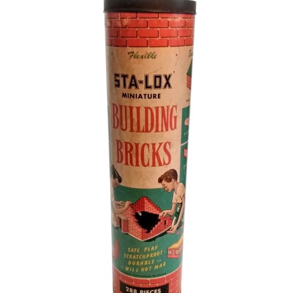 Vintage 1950's-1960's Set No.300-Sta-Lox Miniature Building Blocks-274/288 - Picture 14 of 16